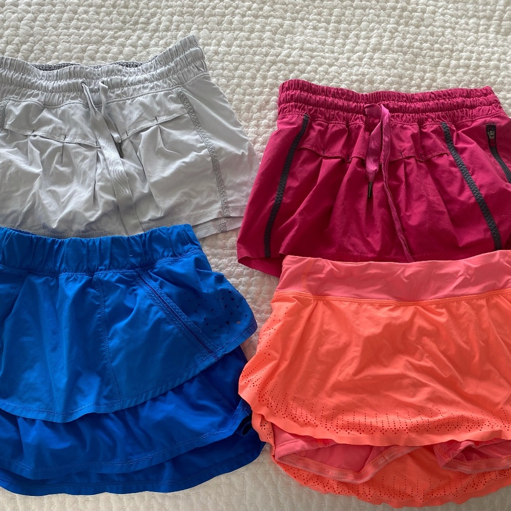 Lululemon Lot size 4 skirts running tennis